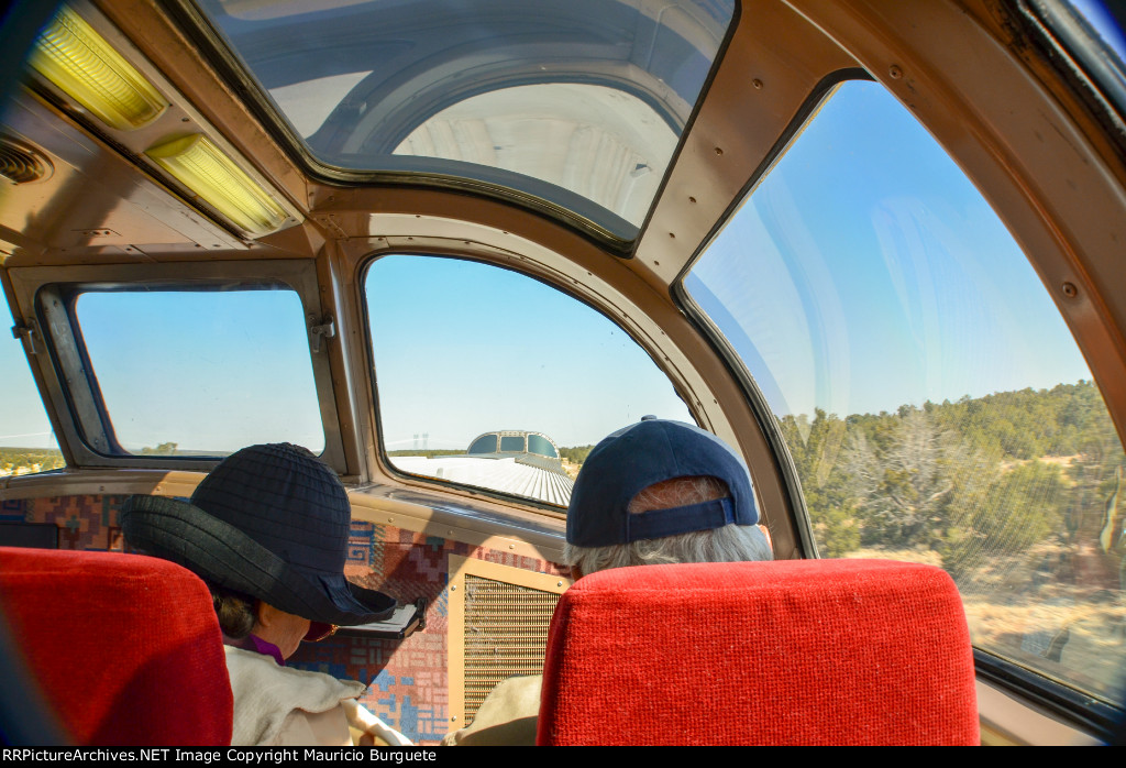 Grand Canyon Railway Coconino Dome interior